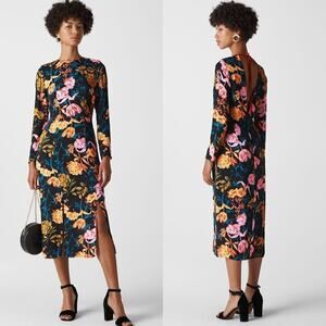 Whistles Multicolour Digital Bloom flower Bella Dress size US 4